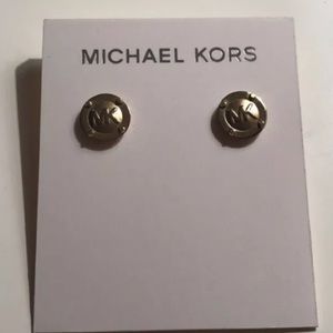 Gold Michael Kors stud earrings WORN ONCE